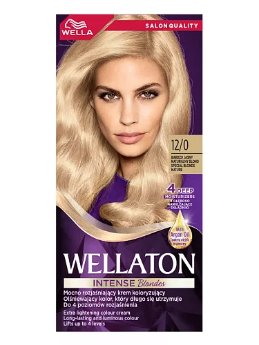 Стойкая крем-краска для волос светлый натуральный блондин - Wella Professionals Wellaton 12/0